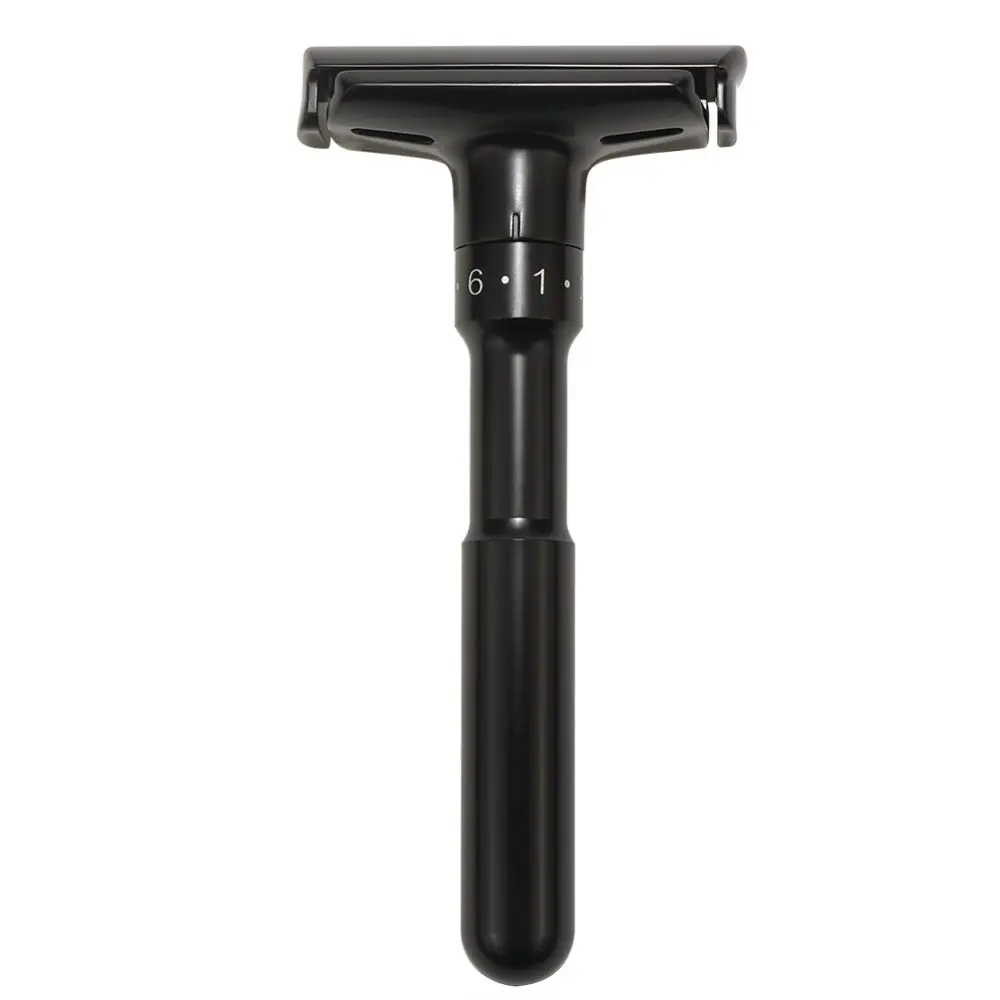 

Adjustable Safety Razor Double Edge Classic Mens Shaving Mild to Aggressive 1-6 File Hair Removal Shaver it with 10 Blades