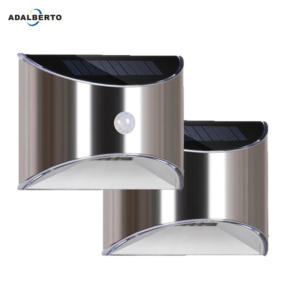 Новый дизайн солнечный светильник 4 Светодиодный на солнечных батареях PIR датчик