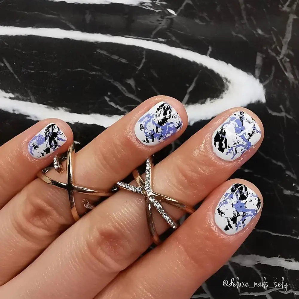 Штамповочные пластины NICOLE DIARY для ногтей мраморные огненные кружевные шаблоны с