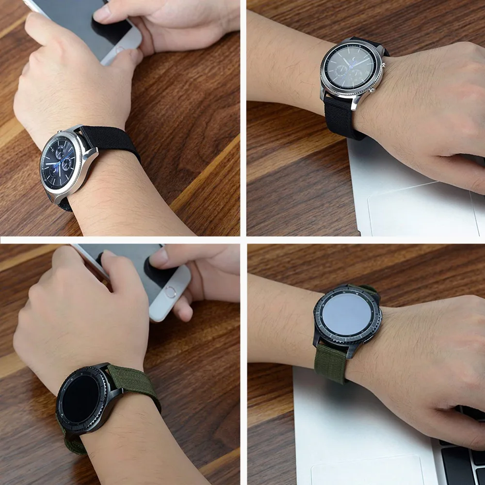 Ремешок НАТО для Samsung Galaxy watch 46 мм/42 мм/Active 2 band Gear S3 Frontier/Huawei GT 2/Amazfit Bip 18/20/22 мм |