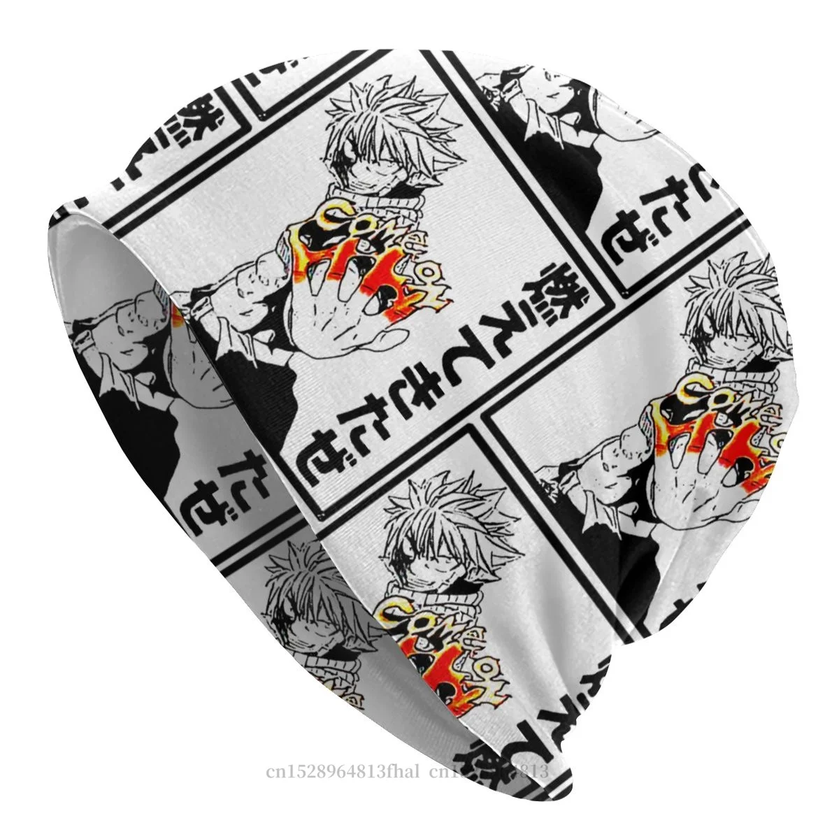 

Skullies Beanies Hat Fired Up Beanie Caps For Men Women Fairy Tail Anime Natsu Dragneel Lucy Happy Ski Caps Soft Bonnet Hats