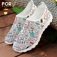 forudesigns summer women breathable mesh shoes flats cute nursing pattern womens sneakers nurse beach loafers for ladies shoes