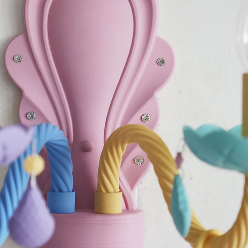 Креативные Разноцветные Украшения для детской комнаты макарон светодиодное