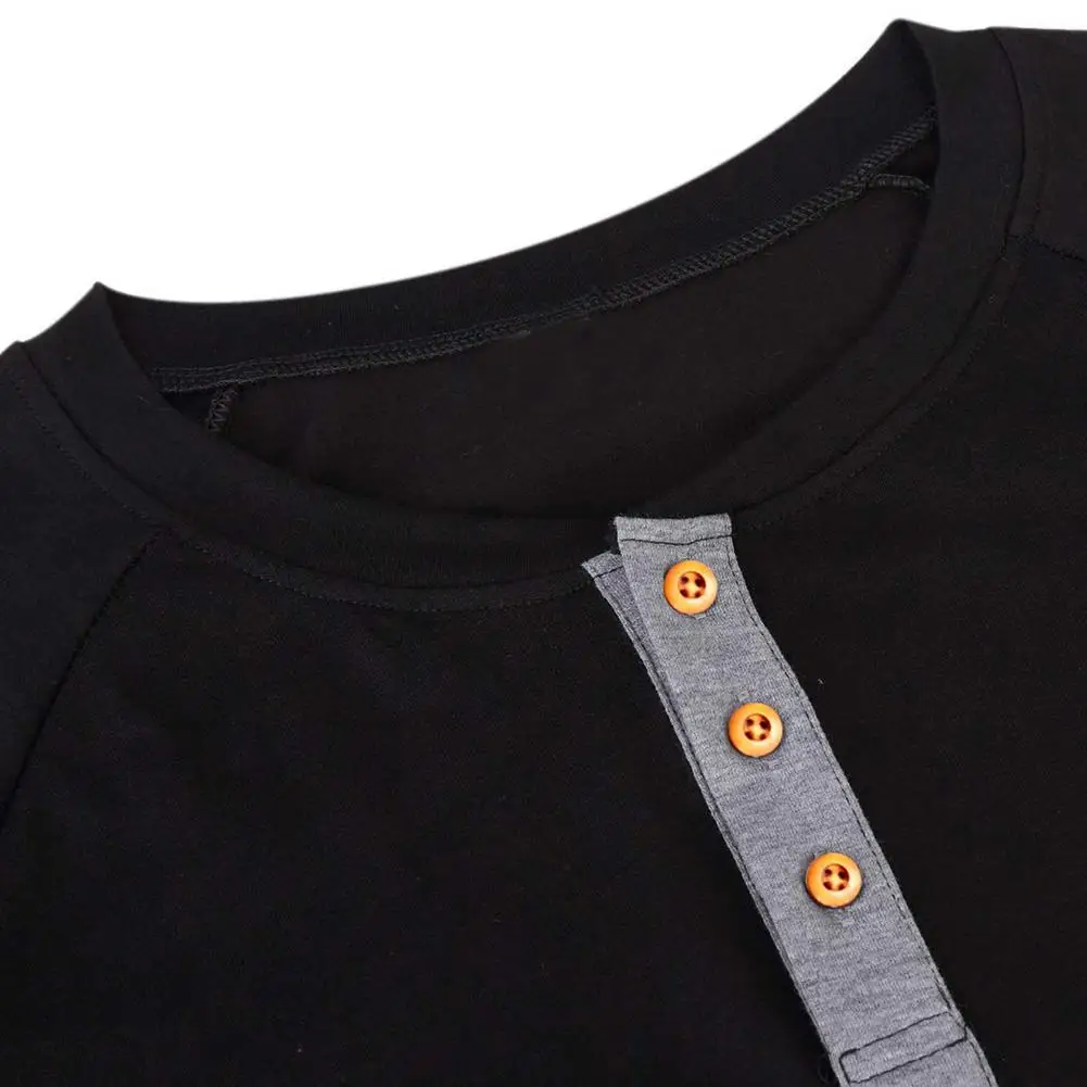 Футболка Henley мужская с коротким рукавом льняная тенниска на пуговицах модный