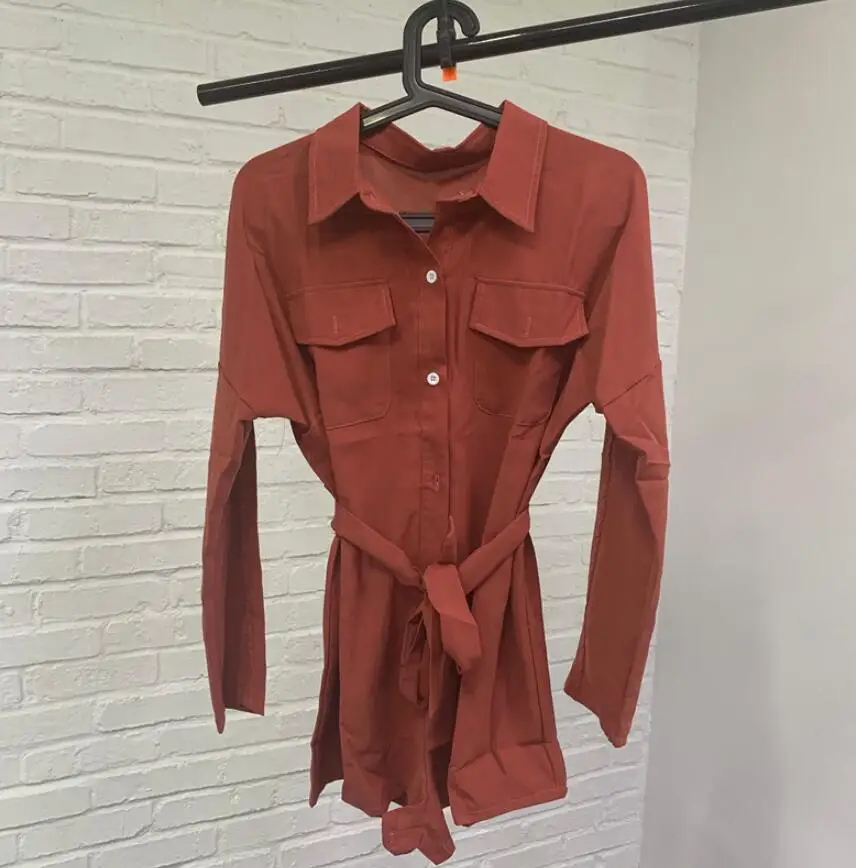 Женский комбинезон с отложным воротником элегантные летние комбинезоны на