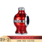 Подлинная новая искусственная Серебряная красная бусина-Кокс подходит для оригинального Pandora Charm 925 пробы DIY Jewelry Making