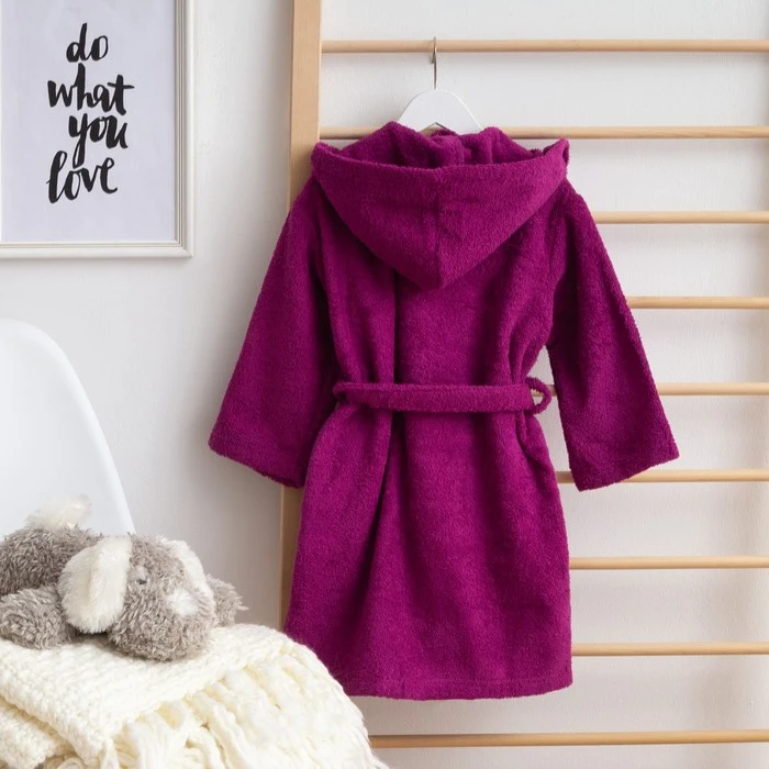Халат махровый детский Мяу размер 32 цвет фиолетовый с AIRO | Мать и ребенок
