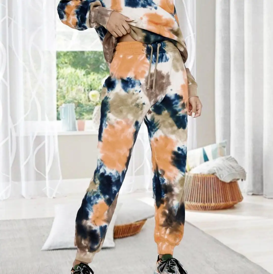 

Autumn Fashion Print Hooded Women Pajamas 2020 Casual Long Sleeves Loose Pajama Sets Women