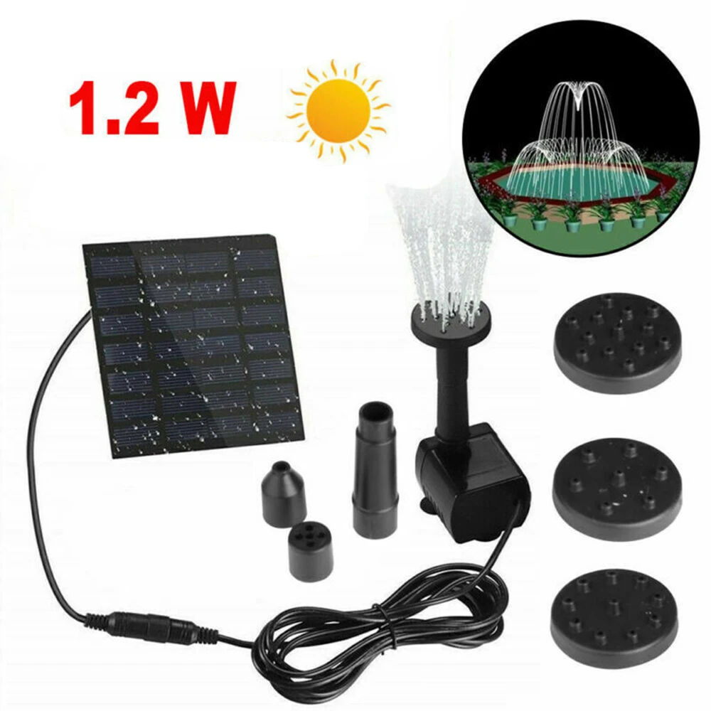 Водяной насос с питанием от солнечной батареи садовый для сада пруда ванны