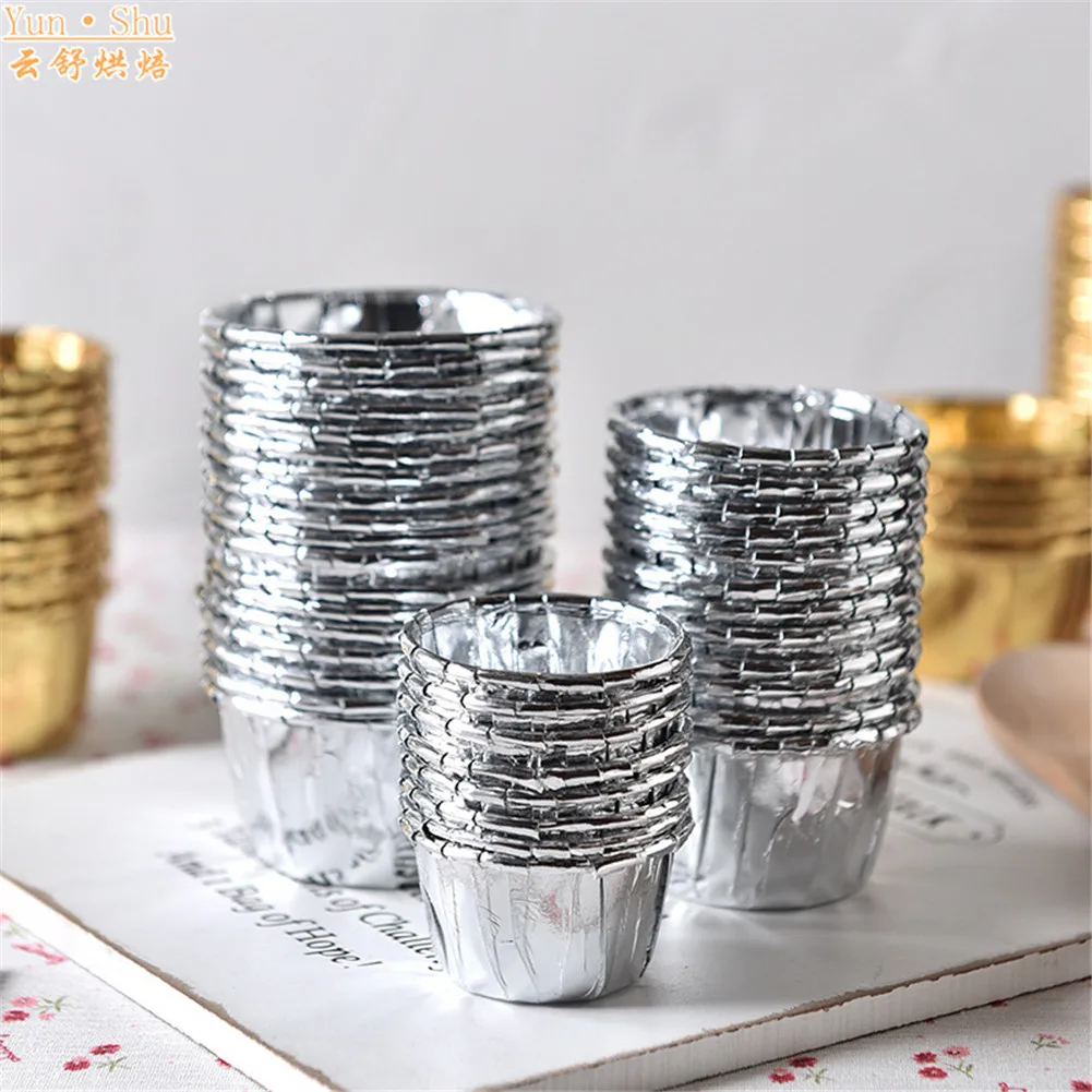 

50pcs Supplies 4Colors Muffin Cupcake Paper Cup Oilproof Cupcake Liner Baking Cup Tray Case Wedding Party Cupcake Wrapper Paper