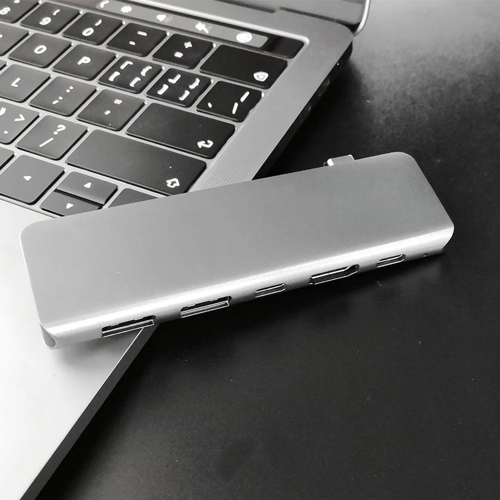 USB C адаптер для MacBook Pro Air или ноутбука 5 в 1 Type OTG Hub Dongle Splitter подключение 4K HDMI Мульти