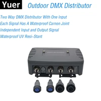 outdoor stage light controller dmx512 splitter light signal amplifier splitter 2 way dmx distributor for stage equipments dj