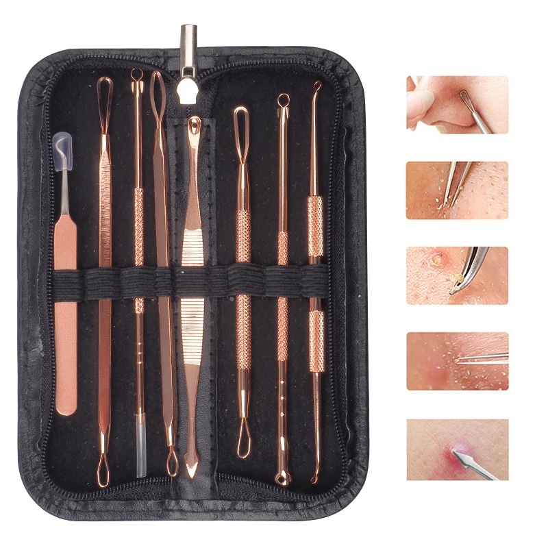 4 7 8 шт. Нержавеющая сталь инструмент для удаления угрей комплект средство