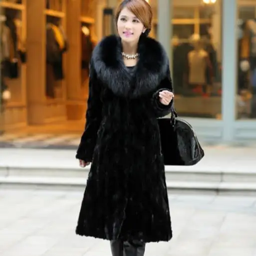 Зимнее женское пальто из искусственного меха норки меховая куртка искусственный