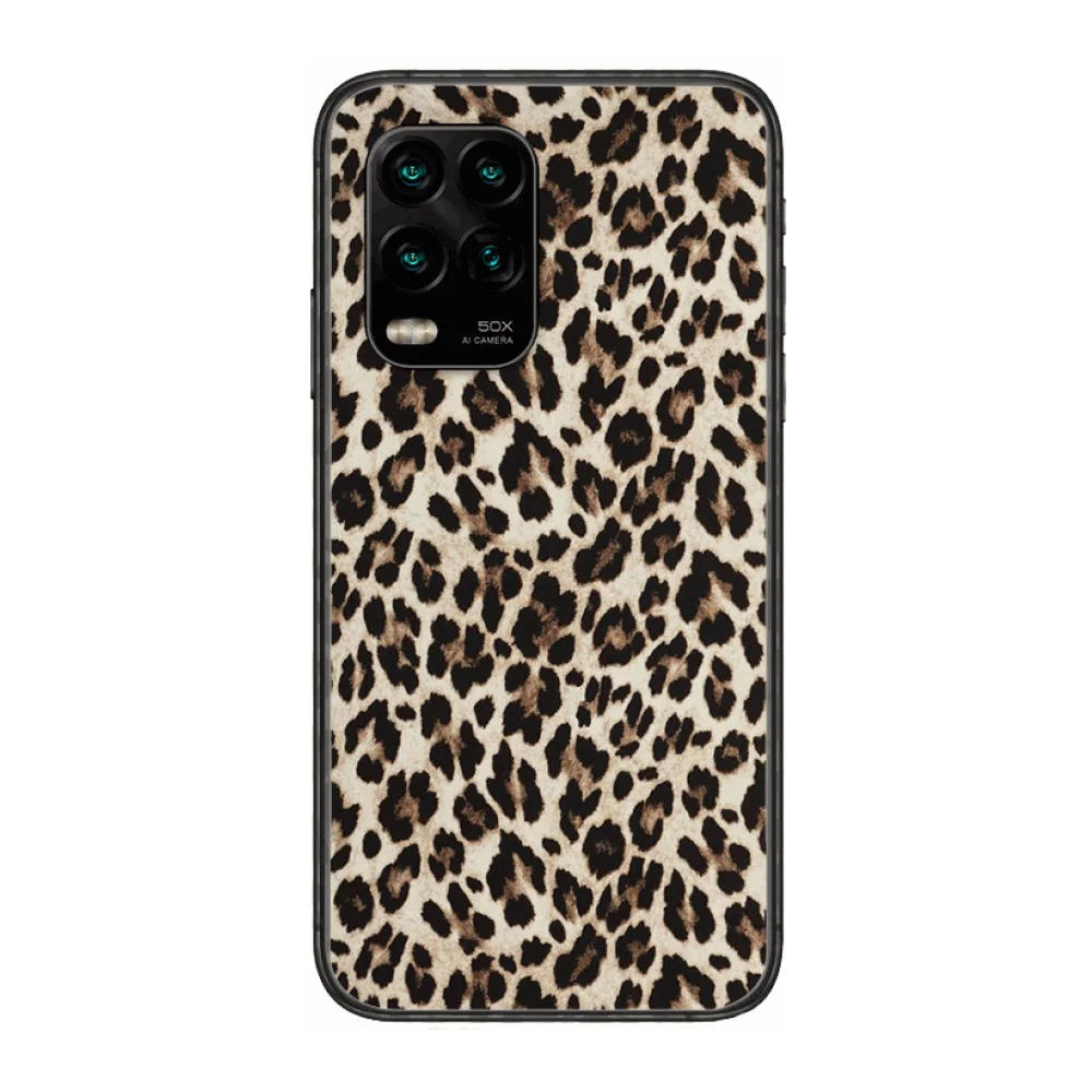 

tiger leopard skin Phone Case For xiaomi Redmi Note 9S 8 7 6 5 A Pro T Anime Black Cover Silicone Back Pretty senior