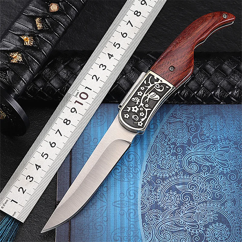 Новинка 2021 бесплатная доставка тактический боевой складной нож с деревянной