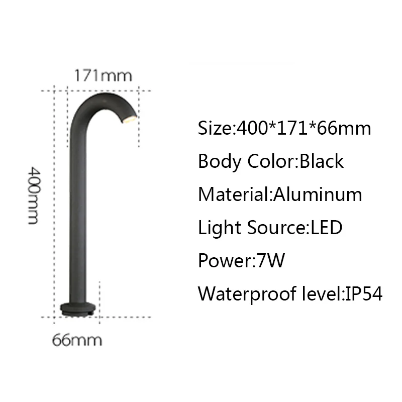 Уличный газонный светильник для двора водонепроницаемая простая современная