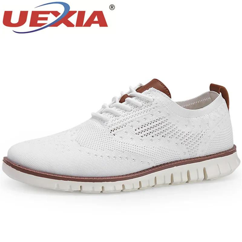 Мужская обувь на шнуровке легкие дышащие сетчатые туфли в британском стиле