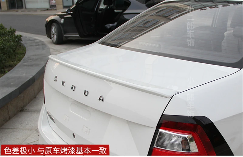 Применение для Skoda Rapid спойлер 2013, 14, 15, 16, 17, 18, 19 лет год ABS пластмассовый задний клюв утки крыло аксессуары для декорирования машины