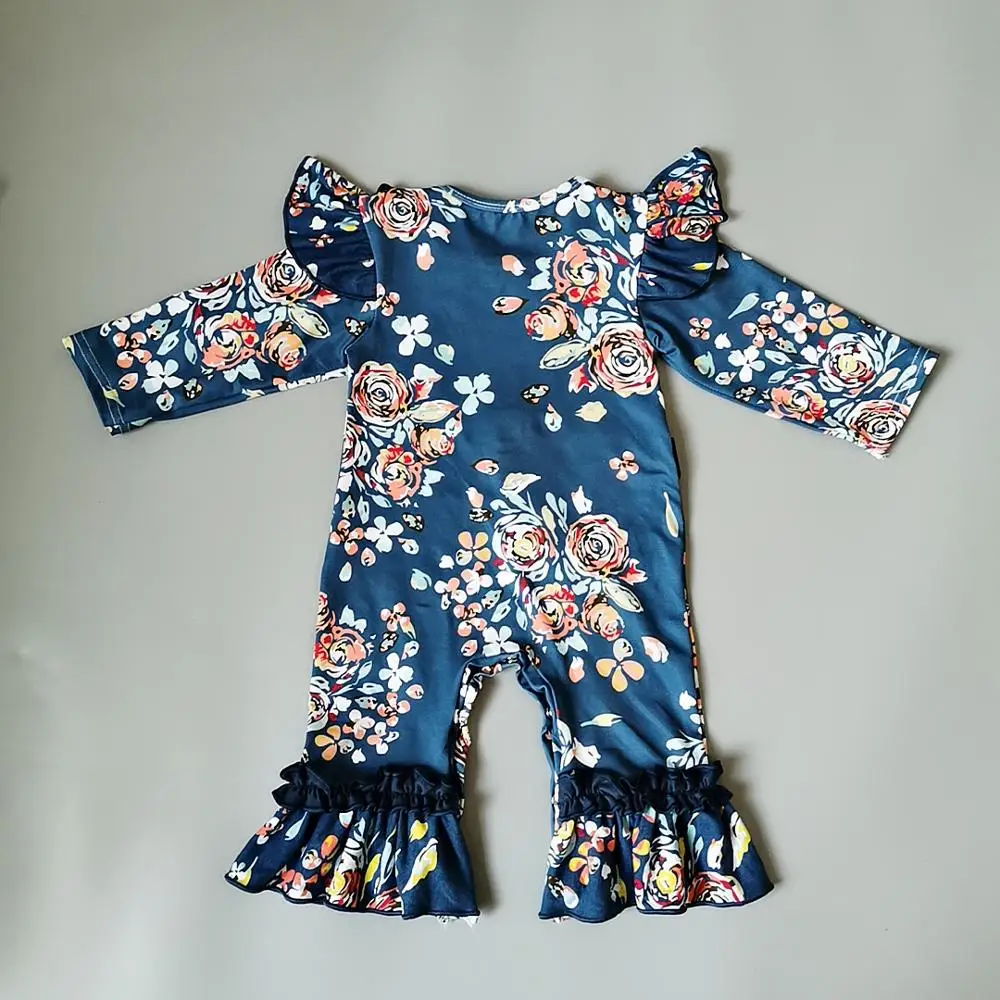 Новый стиль весенний комбинезон с оборками и длинными рукавами карманами одежда