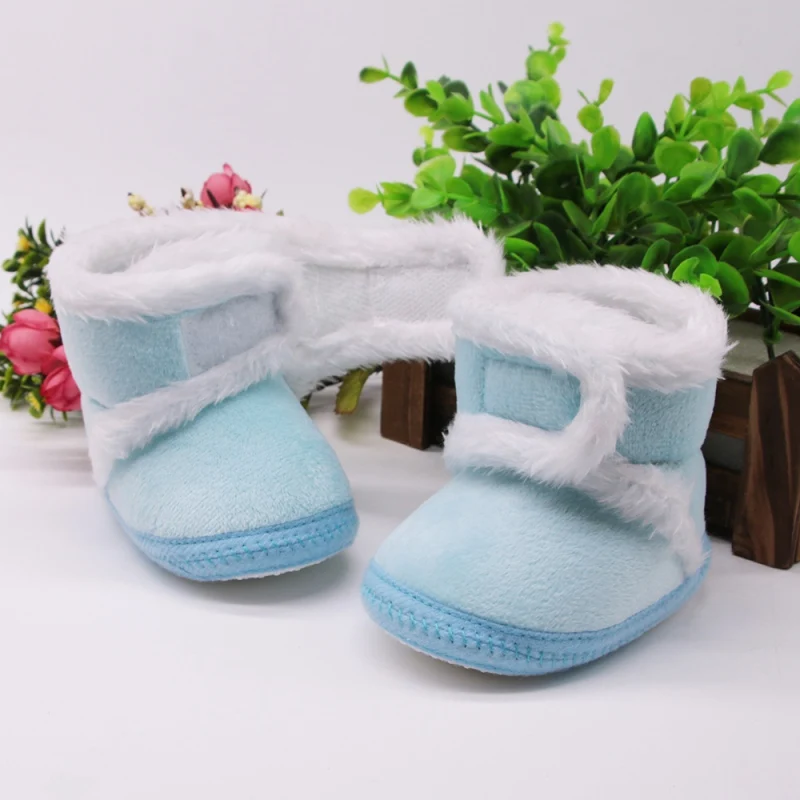 

Newborn Toddler Warm Boots Winter First Walkers baby Girls Boys Shoes Soft Sole Fur Snow Booties for 0-18M