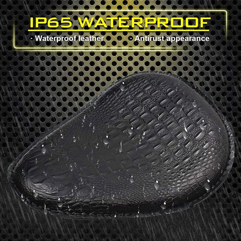 Черное Кожаное мотоциклетное сиденье для водителя из крокодиловой кожи Honda Sportster