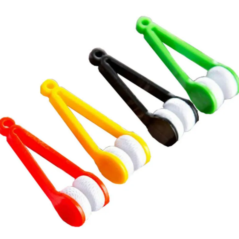 

2pcs/lot Glasses Eyeglass Cleaner Brush Microfiber Spectacles Cleaner Brush Cleaning Tool Multi-Function Portable Random Color