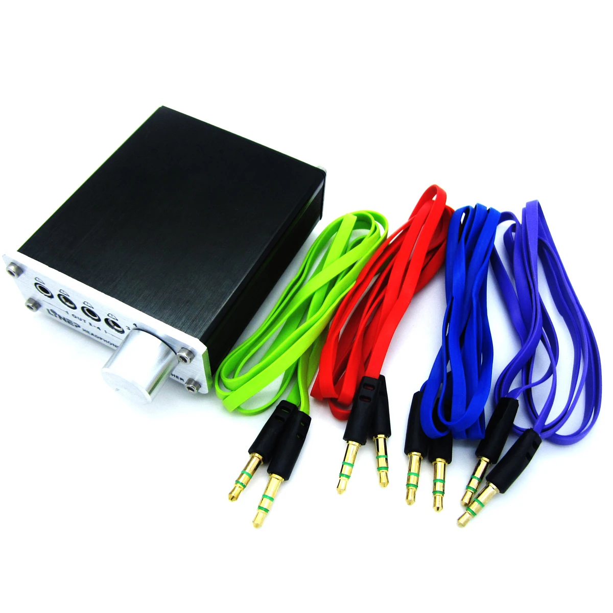 

Audio Switcher With 4 Input 4 Output Durable Audio Signal Switcher For Headphone Headset MP3