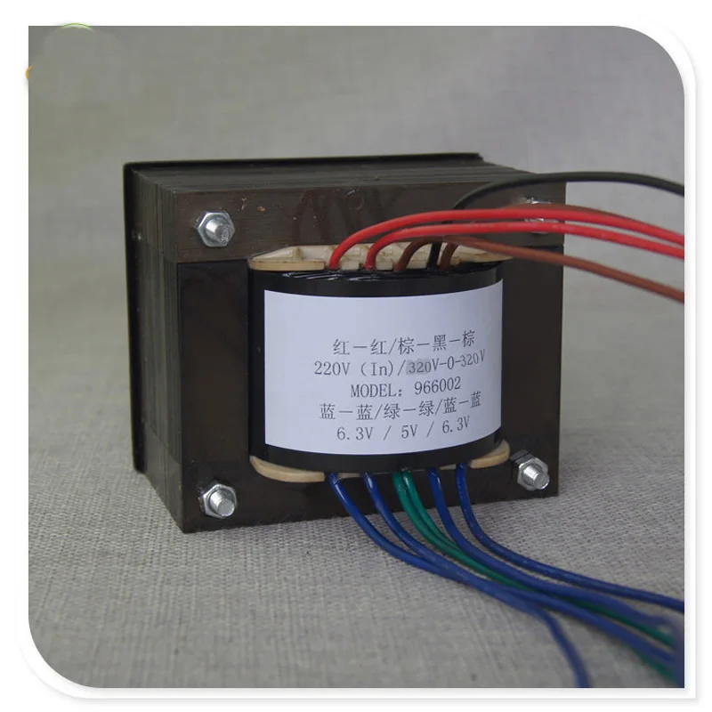 

220W high voltage output 320V-0-320V 0.2A, filament voltage 6.3V 5A 6.3V 5A 5V 4A, 6P3P、 6L6 、EL34 post-stage power transformer