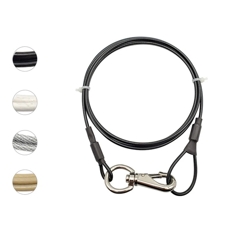 Pet Сталь тяговых канатов светильник коричневый P цепи поводок собаки скольжения