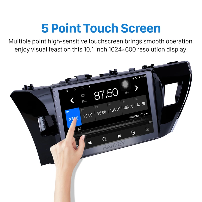 Harfey 2 din GPS Navi Стерео для 2013-2015 Toyota Corolla Android 10 0 1 дюймов 2Din автомобильный Радио