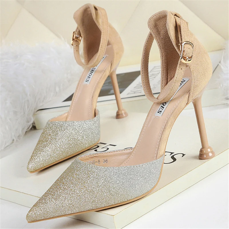 2019 новые женские роскошные босоножки на высоком каблуке 9 см свадебные