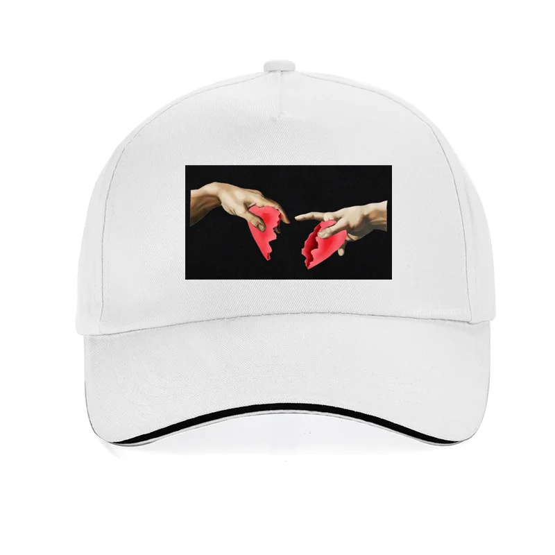 

Michelangelo handprint baseball cap, Unisex, Harajuku style, back, bone
