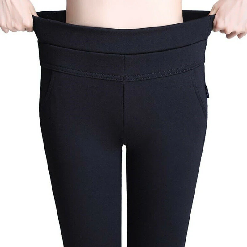 

Women Bells Bottom Pants Trouser Stretch Slim High Waist for Autumn Winter Party EIG88