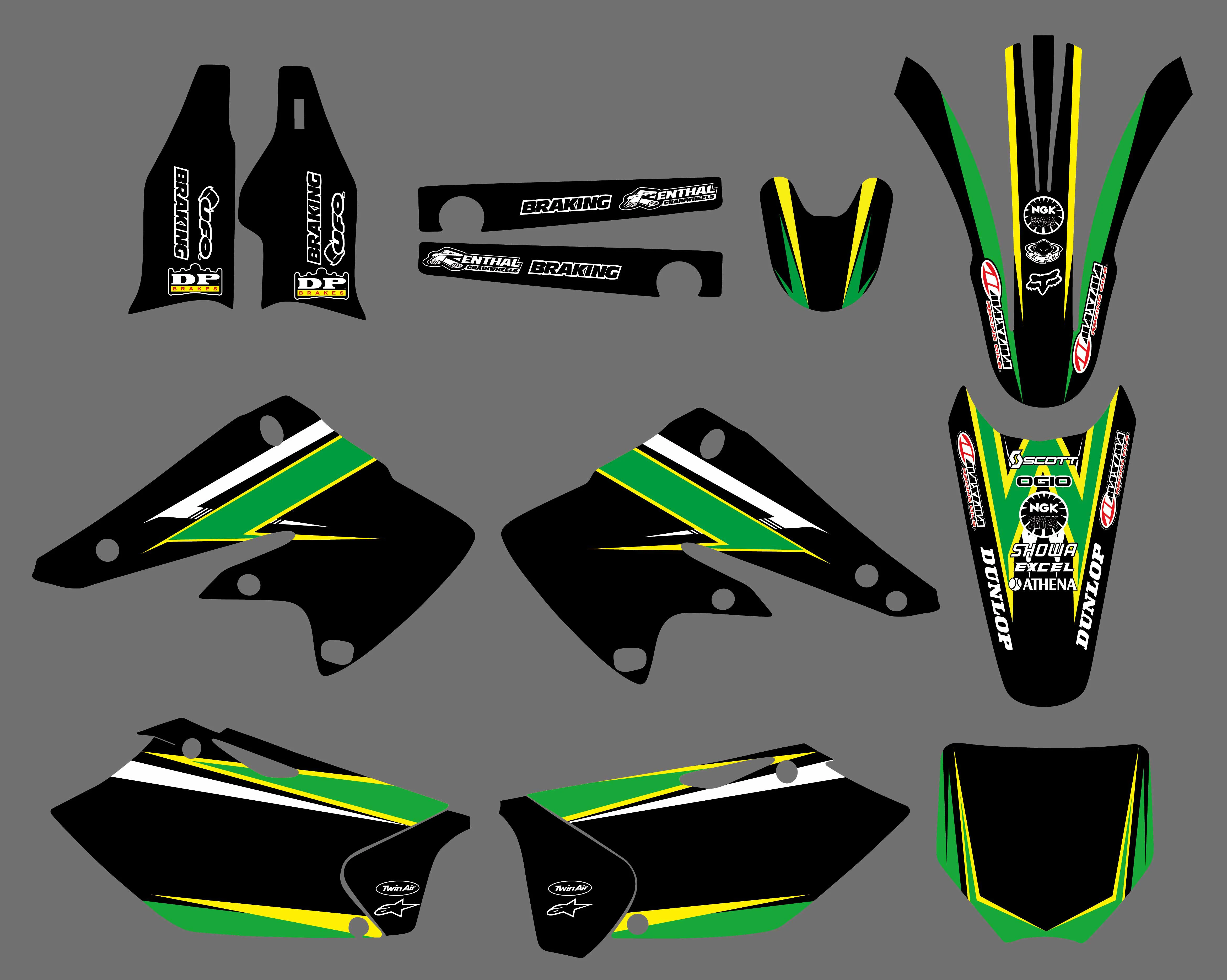 NICECNC 0230 графика и фоны наклейки Наборы для Kawasaki KX250F KXF250 2004 2005 KX 250F KXF 250|sticker kit|kawasaki