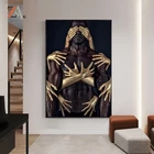 Художественная Картина на холсте в африканском стиле с изображением голых мужчин, современные настенные плакаты и принты, картины на холсте для гостиной