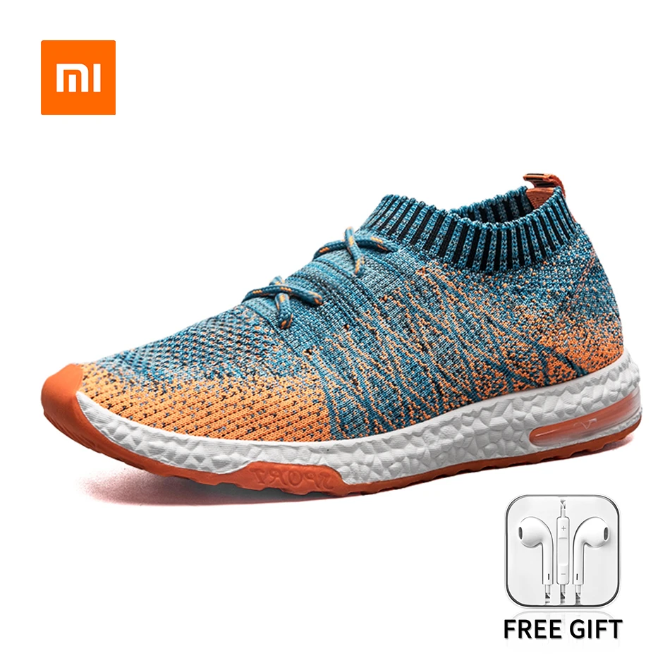 

Xiaomi Youpin New Sneakers Men casual Shoes Mesh Breathable Knitting Male Running Sports Shoes Size 39-46 Free Headphones