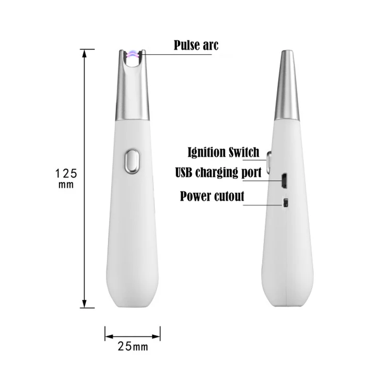 Металлическая дуговая Электронная зажигалка с зарядкой от USB плазменная