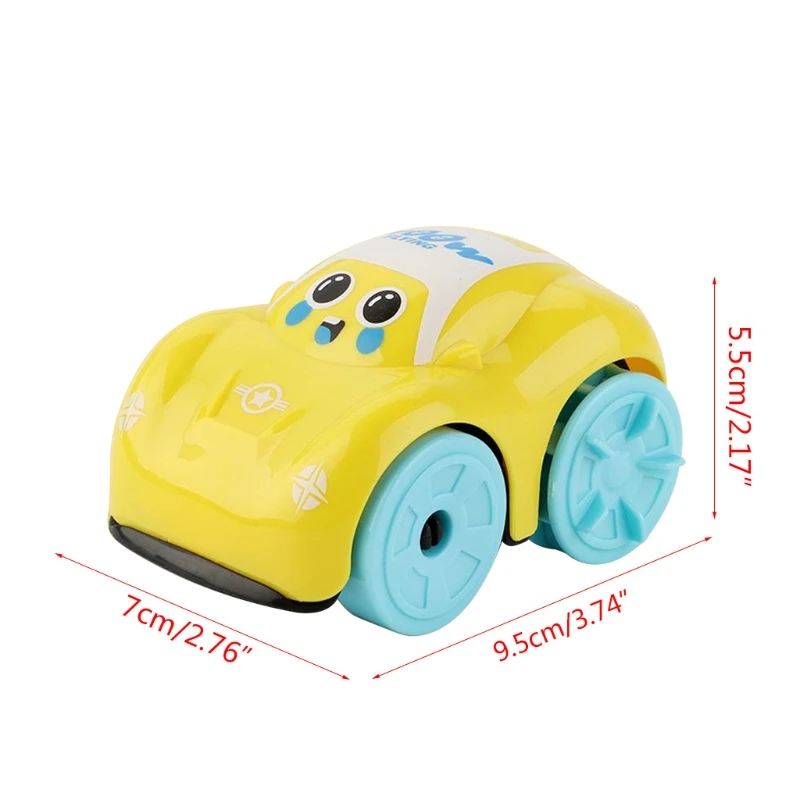

L9CD BPA Free Baby Car Montessori Educational Mini Cartoon Car Baby Plastic Friction Car Pull Back Inertia Car Animal Toy Car