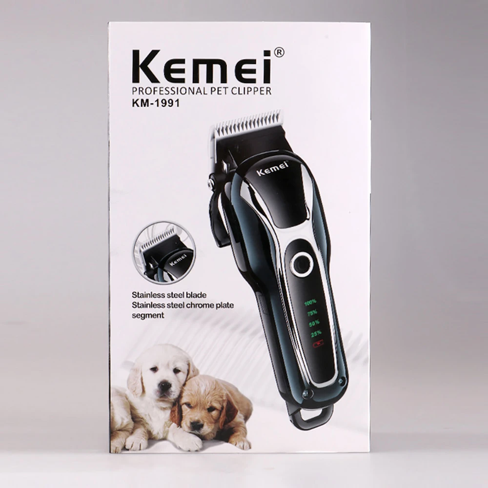 KEMEI машинка для стрижки домашних животных 100 240 в перезаряжаемая собак с одним
