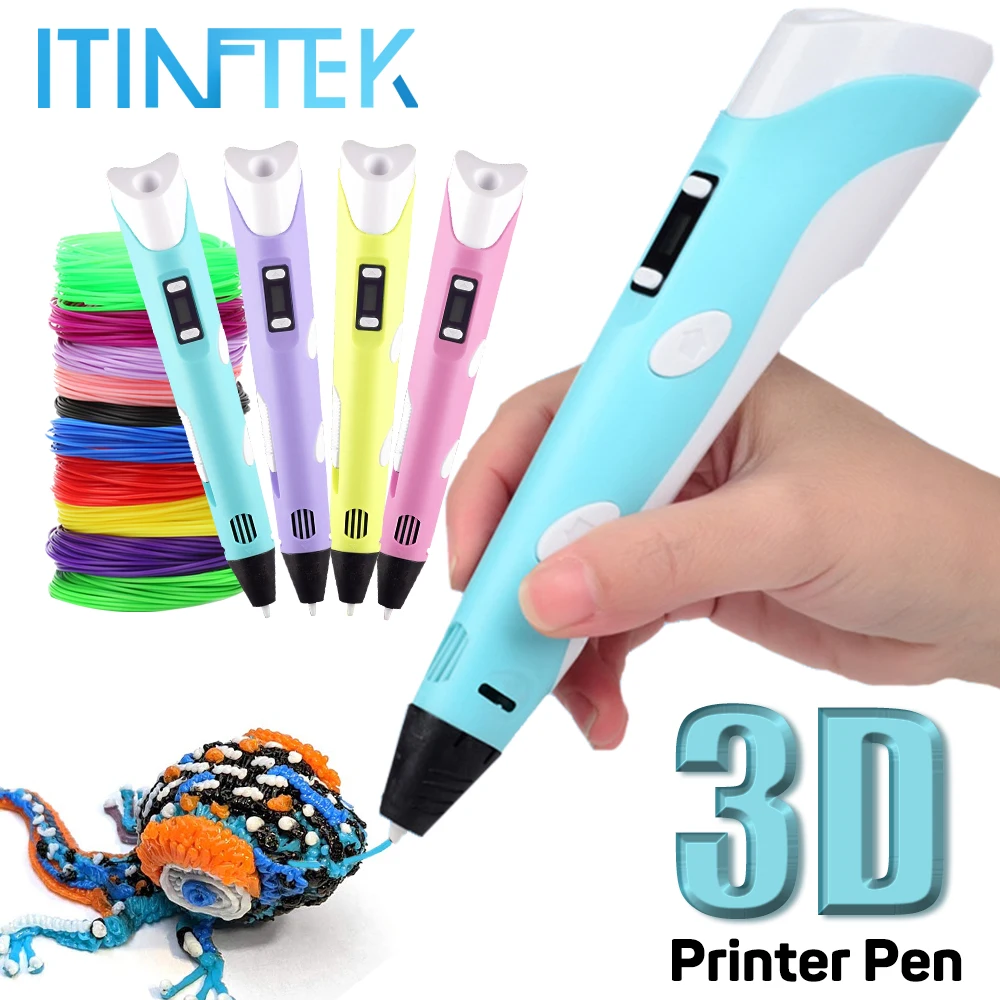 3d ручка для печати ITINFTEK 3D принтер самостоятельной Печати ручки рисования нить PLA