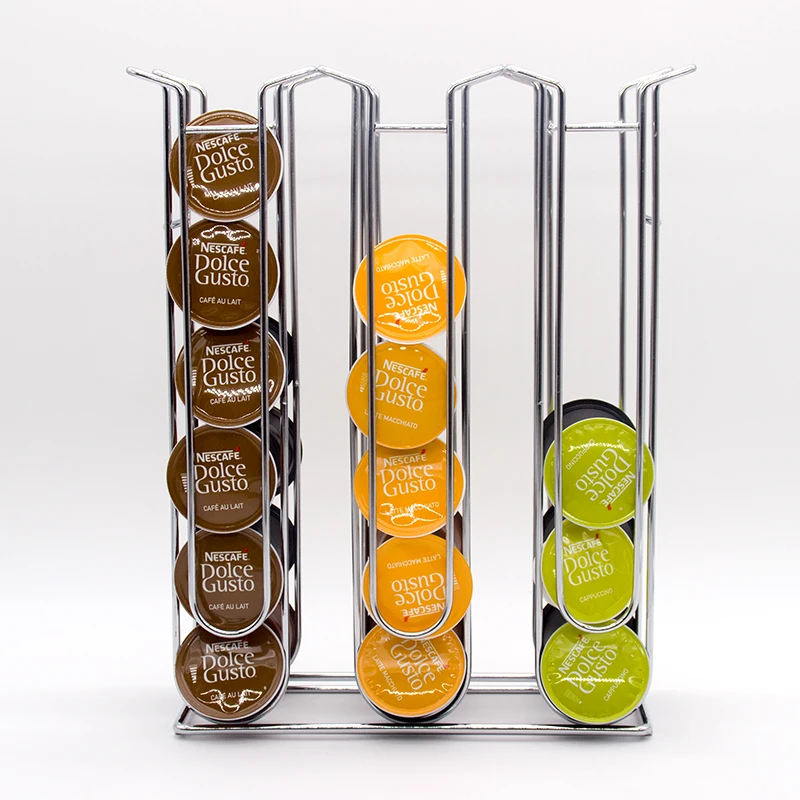 Вращающаяся стойка для кофейных капсул из нержавеющей стали 36 шт.|Кофейные