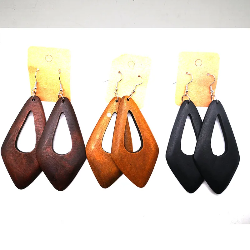 

Free shipping! Natural Wooden Earrings can mixed colors