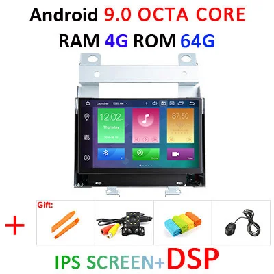 DSP ips Android 9,0 4G ram 64G автомобильное радио gps для Land Rover Freelander 2 2007-2012 Стерео навигационный экран Аудио без DVD плеера - Цвет: 9.0 4G 64G IPS DSP