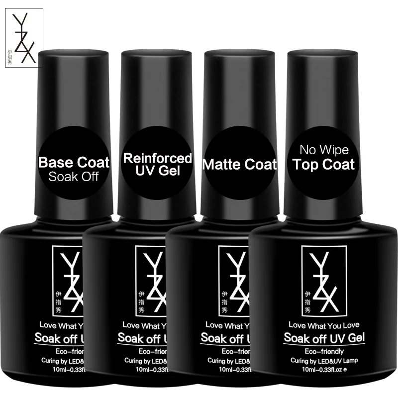 YZX Новый базовый 4 бутылки/набор базовое и УФ верхнее покрытие удаляется