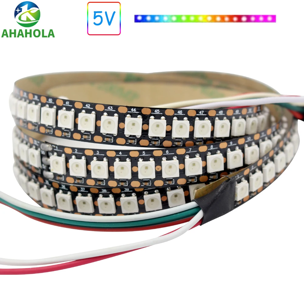 

1m 5m Ws2812b 5v Address Led Strip Waterproof IP20 IP65 IP67 30 60 144 leds/m Ws2812 SMD 5050 Rgb Led Tape Lights Tv Backlight