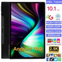 10 1 inch tablet pc 1920x1200 2 5k ips dual 4g lte 6gb ram 128gb rom 10 cores android 10 0 tablets pc 13 05 0mp 5g wifi type c