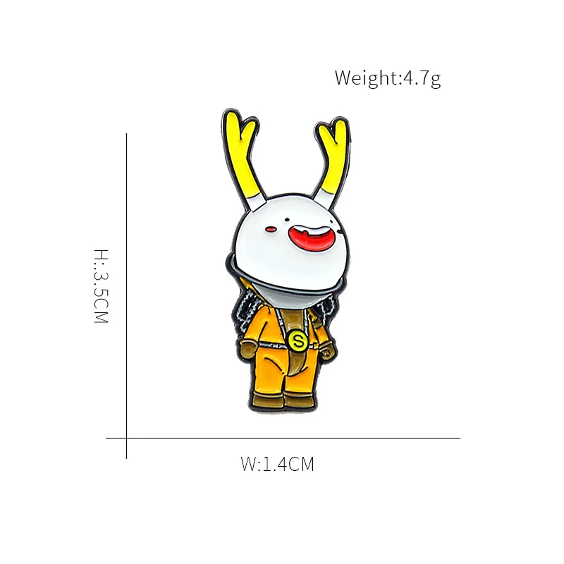 

Creative Pig-shaped Coin Can Brooch Yellow Antler Cartoon Cute Pins Wholesale Shopaholic Chopped Hand Brooch Gifts For Friends