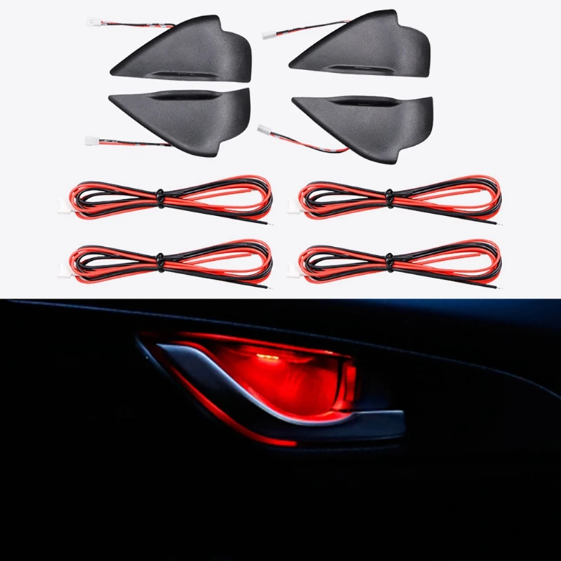 

NEW-Car LED Door Bowl Armrest Atmosphere Light Door Bowl Handle Frame Light for Mazda Atenza CX-3 CX-5 CX-8