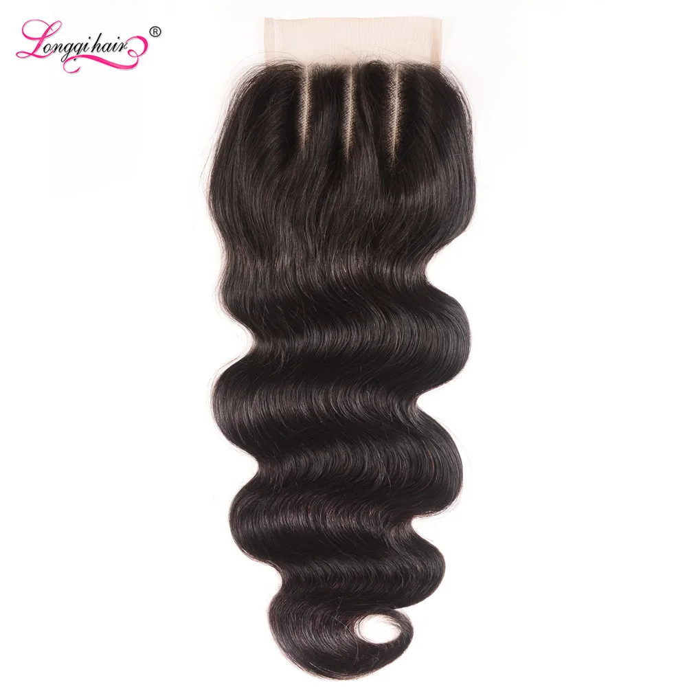 Longqi hair малазийские прямые WaveLace закрытие 4x4 кружева плотность 120% натуральный Цвет Remy человеческие волосы 10-20 дюймов